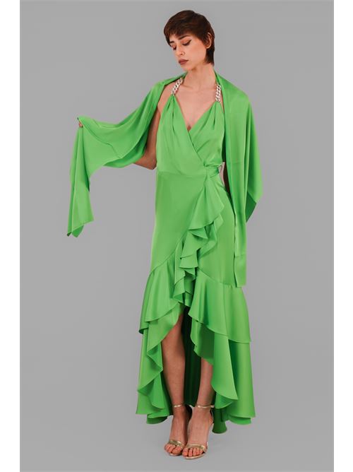 Stola in raso twins fantasy | T4528FGREEN